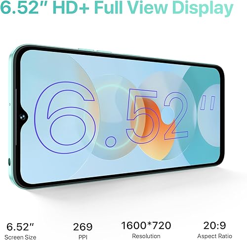 Miniatura 6 de UMIDIGI Teléfono celular desbloqueado, G5A MTK Helio A22 4+4 GB +64 GB Android 13 Smartphone desbloqueado con pantalla completa de 6.52 pulgadas,