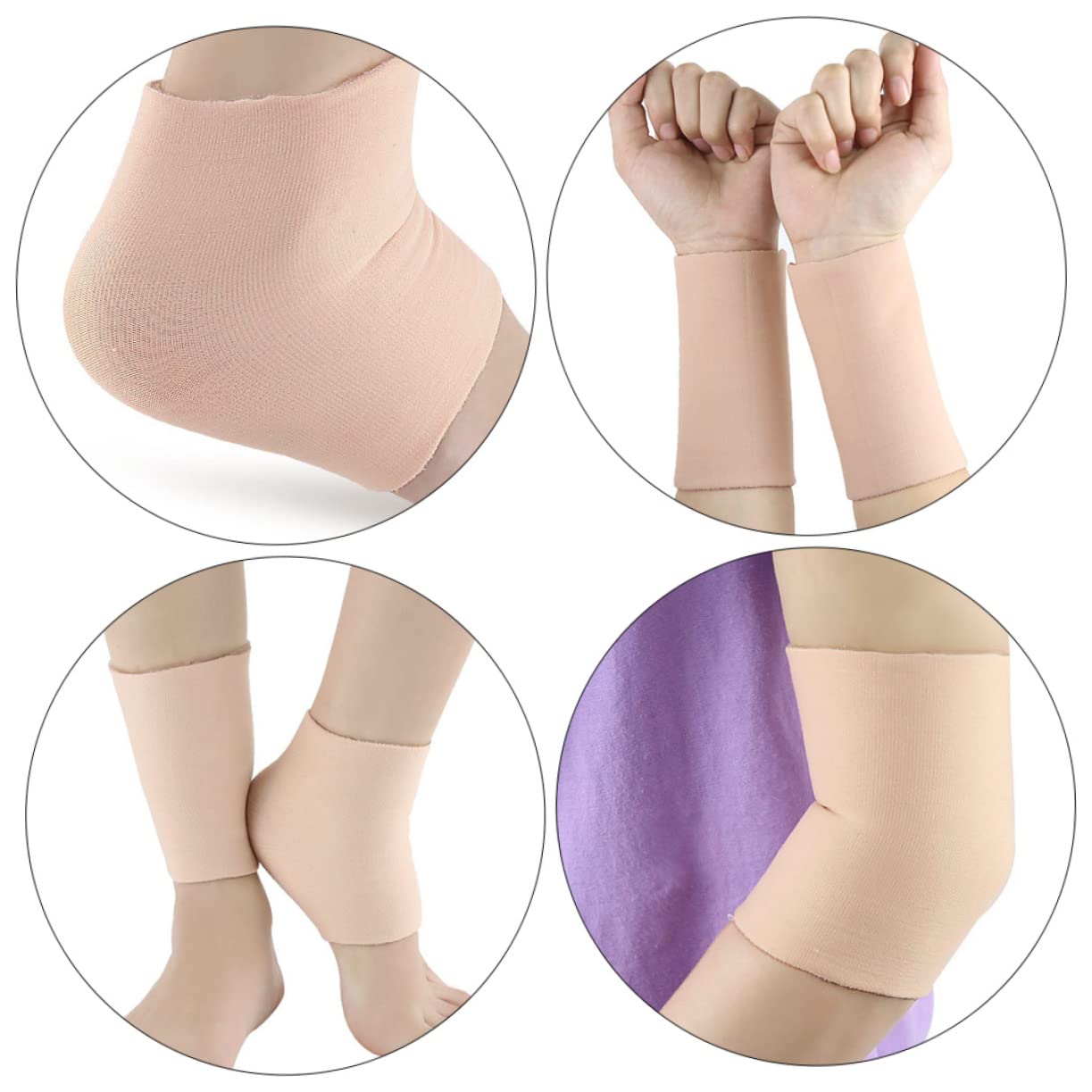 TOVINANNA Heel Repair Socks Moisturizing Socks for Dry Cracked Heels Comfortable and Fashionable