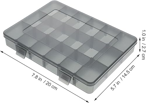 Miniatura 4 de Gatuida Caja organizadora de almacenamiento de plástico con tapa transparente, caja de almacenamiento portátil para herramientas y piezas con