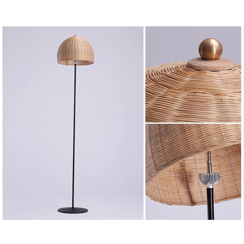 Amazon.co.jp : フロアランプ ベッドルームのために360°回転竹ランプ