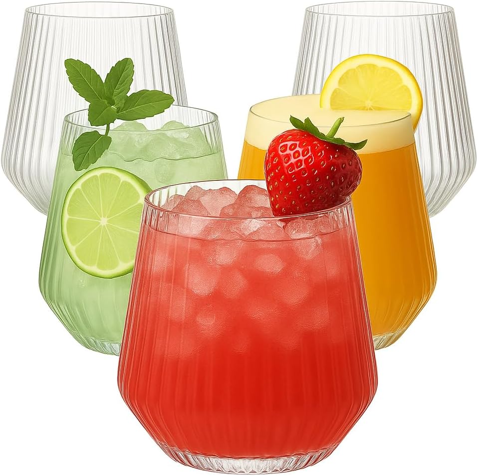 칵테일 잔 위스키 글라스 36 카운트 종이접기 리플 깨지지 않는 스템리스 플라스틱 와인 샴 - G마켓 모바일