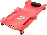 MaxWorks 50874 40-Inch Low-Profile Plastic Garage Creeper with Padded Headrest, Dual Tool Trays, 300 lbs Capacity