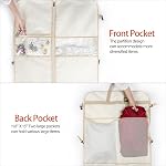 Zilink Wedding Dress Bag Long Garment Bag 72" Gown Bag for Traveling Trifold Bridal Garment Bag with Accessory Pockets and Adjustable Buckles for Wedding dress, Prom Evening Gown [Upgraded Version]