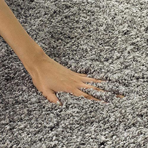 Image of CD Carpet Anti Slip Shaggy Fluffy Fur Rugs and Carpet for Living Room Bedroom Kids Room Plain Circle Carpets for Home with 2 Inch Thickness (Color Royal Grey Size 6x6 Feet Round)