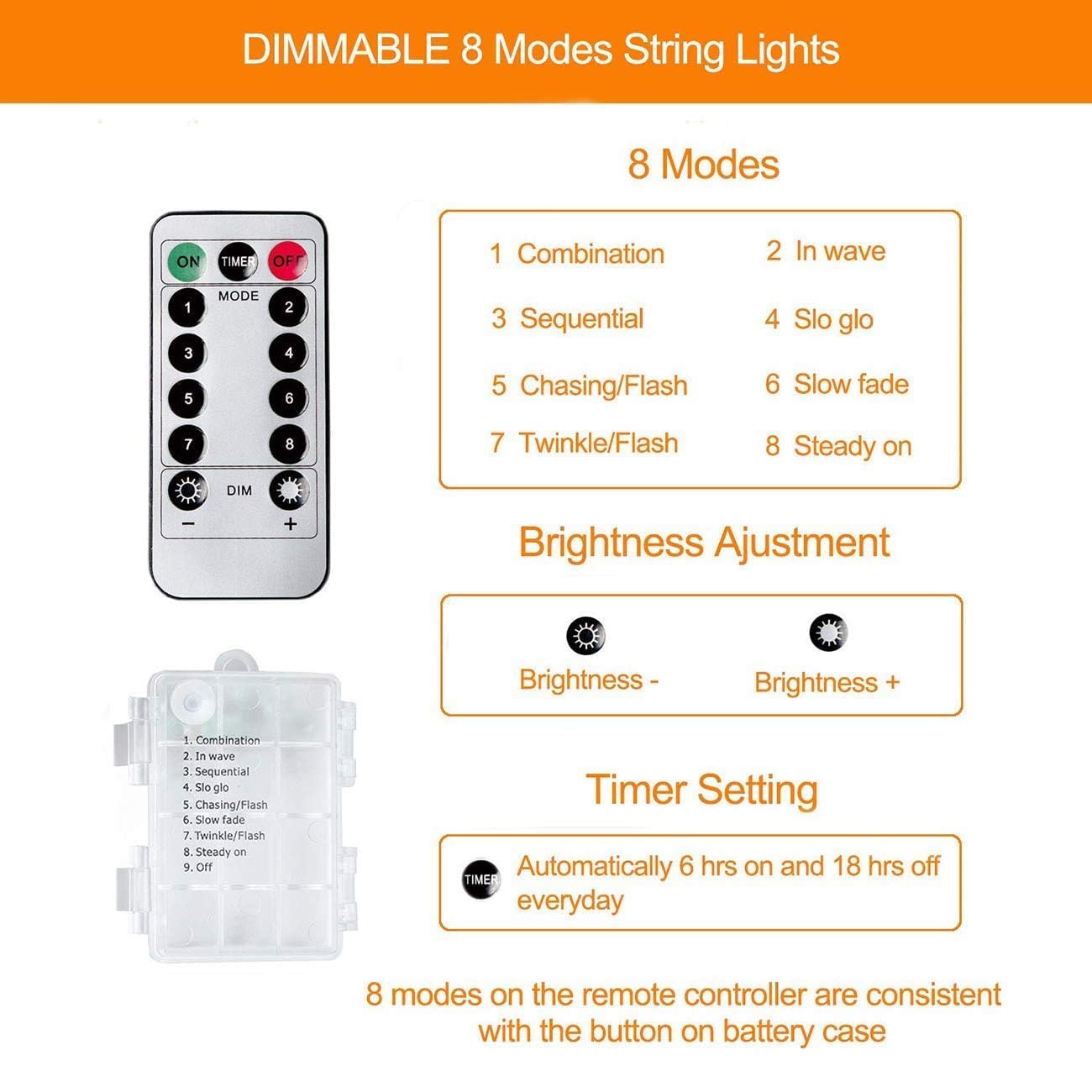 ANJAYLIA Guirlande lumineuse LED à piles