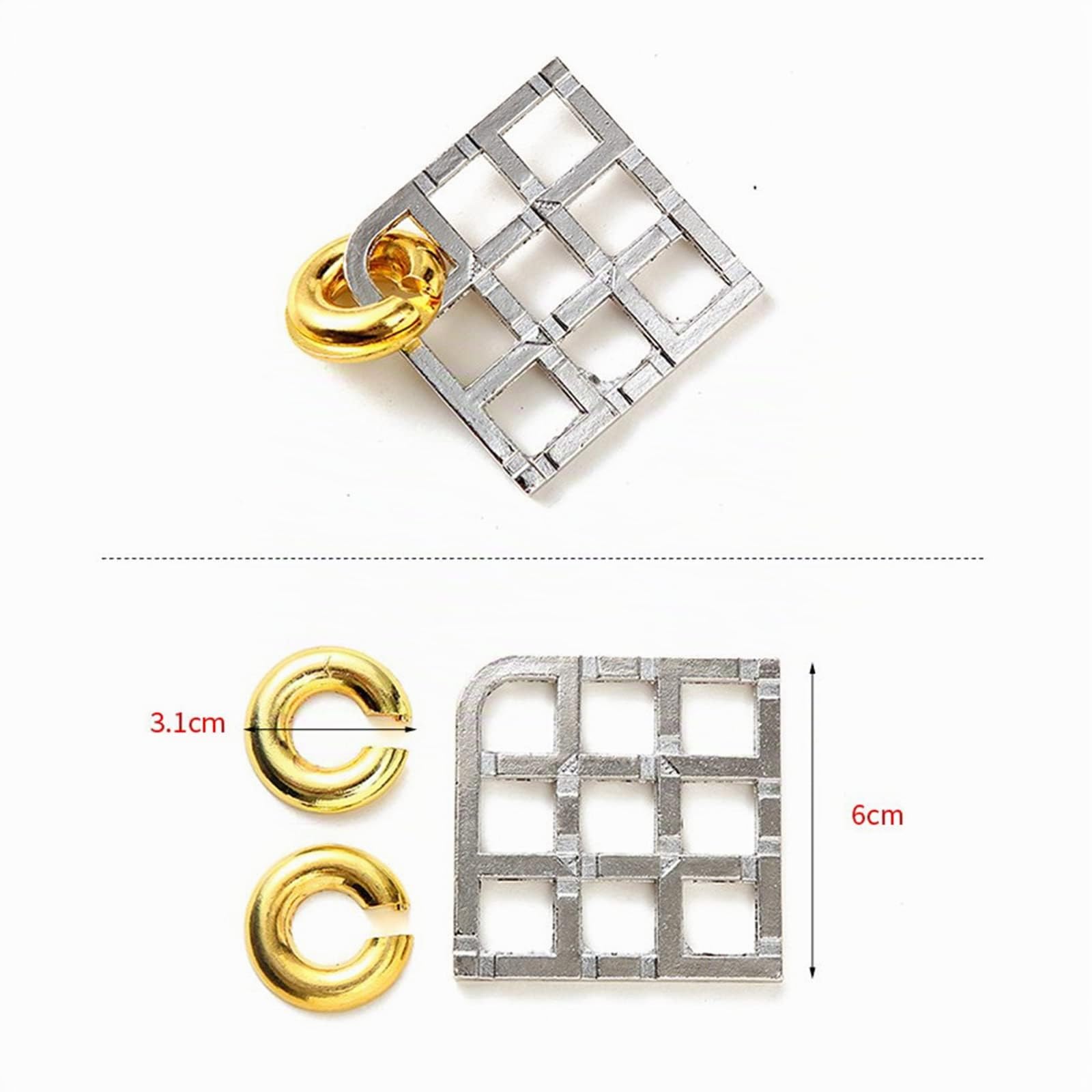 RoseFlower 3D-Knobelspiele, 15-teiliges IQ-Spiele-Puzzle-Set, Brainteaser-Puzzle aus Metall, Metall-Draht-Geduldsspiel für Erwachsene, Studenten und Kinder (Type B)