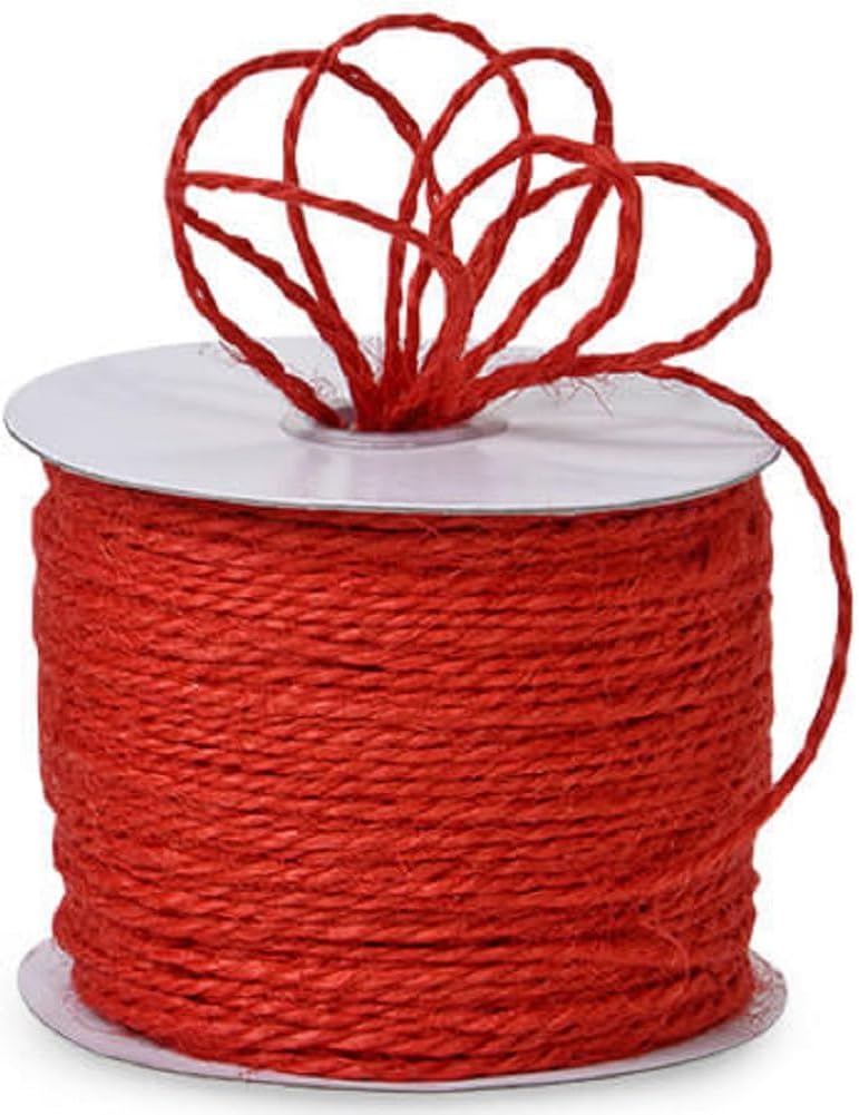 Red Burlap Twine - 1/16in. X 100 Yards Per Spool - 2 Spools