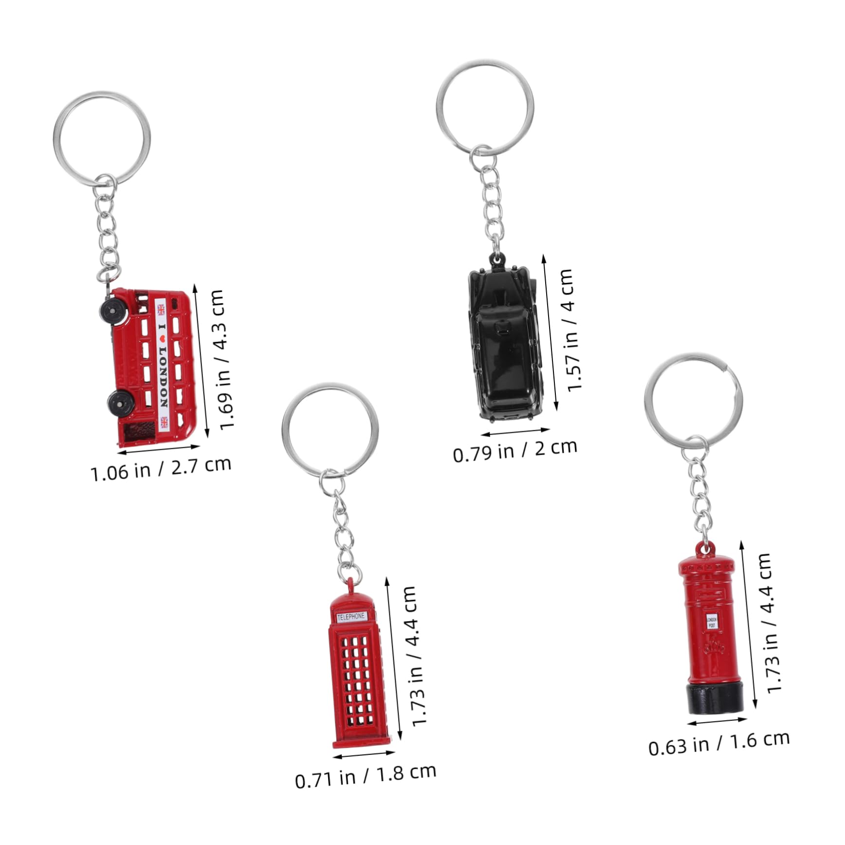 PRETYZOOM Unique London Bus Keychain London Travel Souvenirs Keychain Vintage Bus Theme Charm