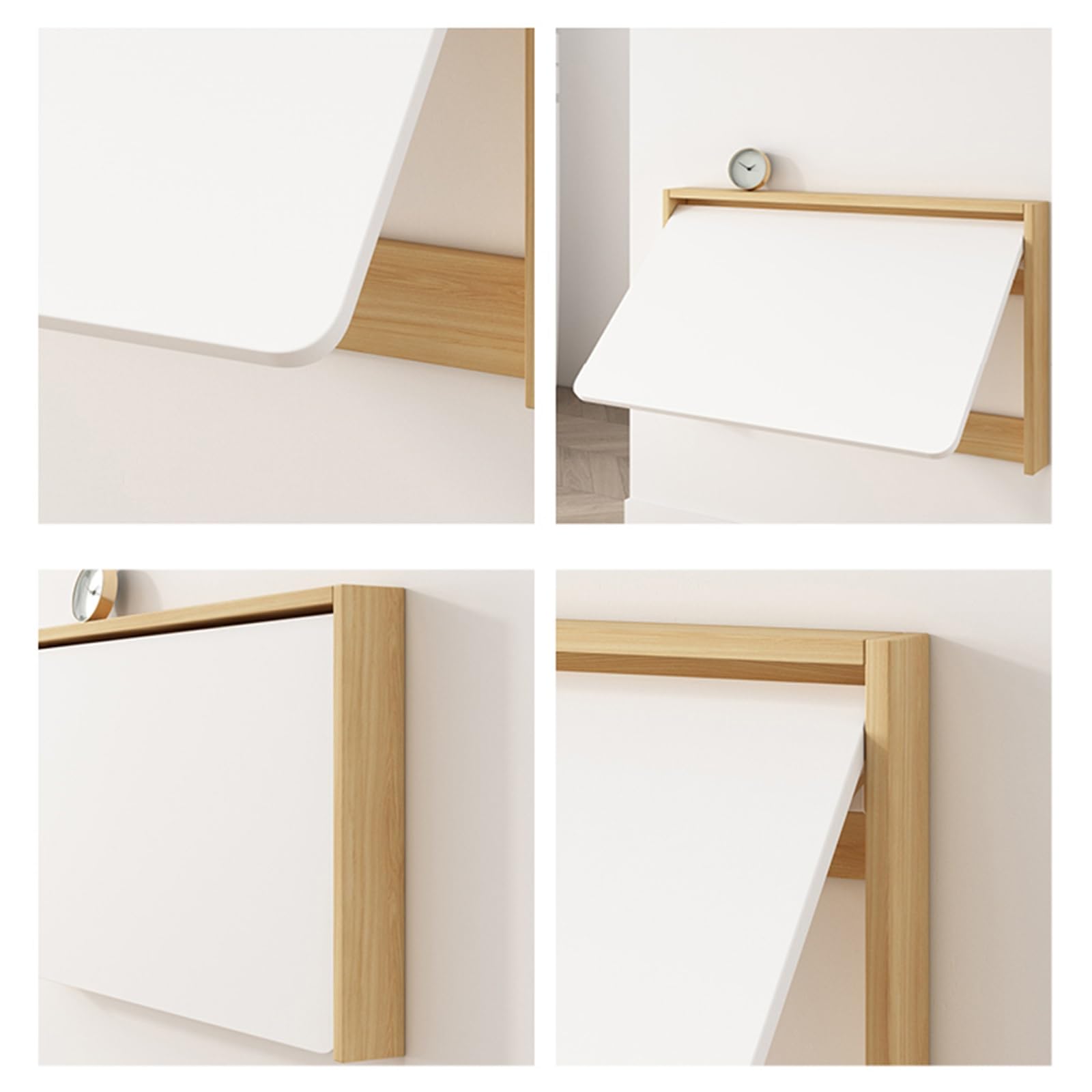 Faltbarer Wandschreibtisch für Smals, Cact schwimmender Tisch, vielseitiges Home Office Wortat, 84 x 49 cm, ideal für Zuhause, Büro, Ga, und Worhop