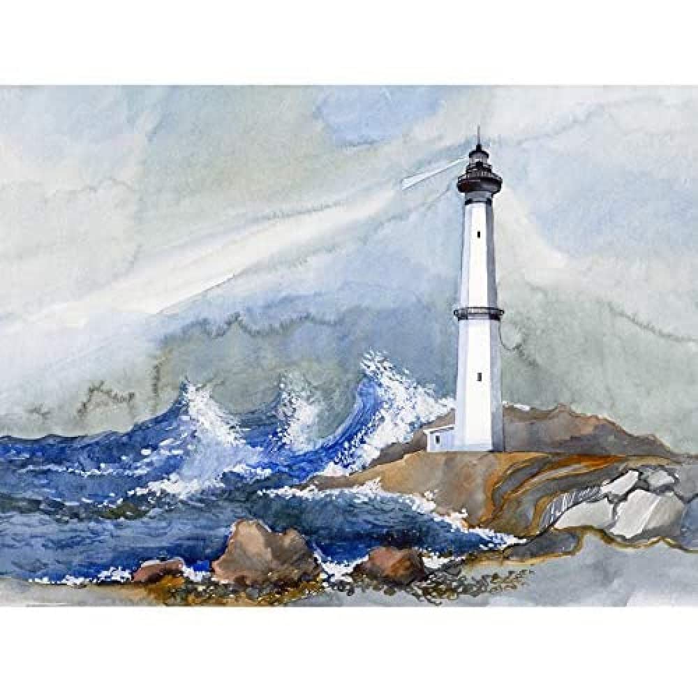 Wee Blue Coo Lighthouse Nautical Painting Unframed Art Print Poster Wall Decor 12x16 inch