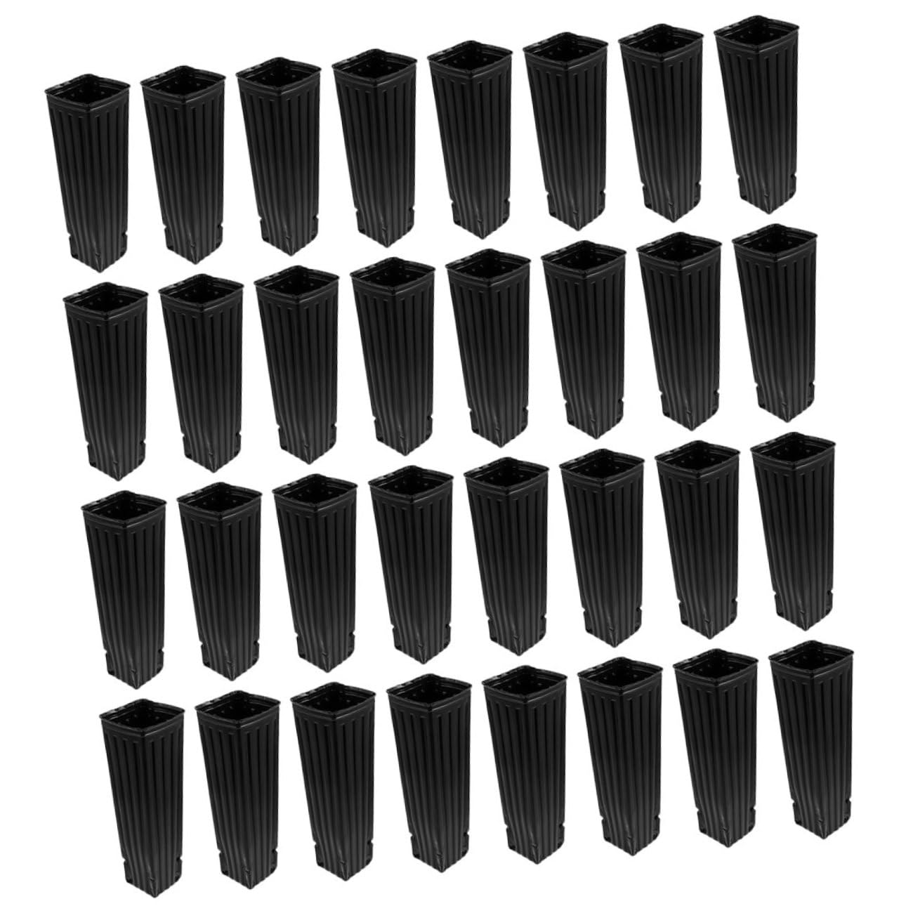 Toddmomy 60pcs Pots de Semis Noirs en PP Épais pour Protection des Racines, Tubes pour Semis Multi-usages, Adaptés pour Arbres et Fleurs en Jardin Intérieur ou Extérieur