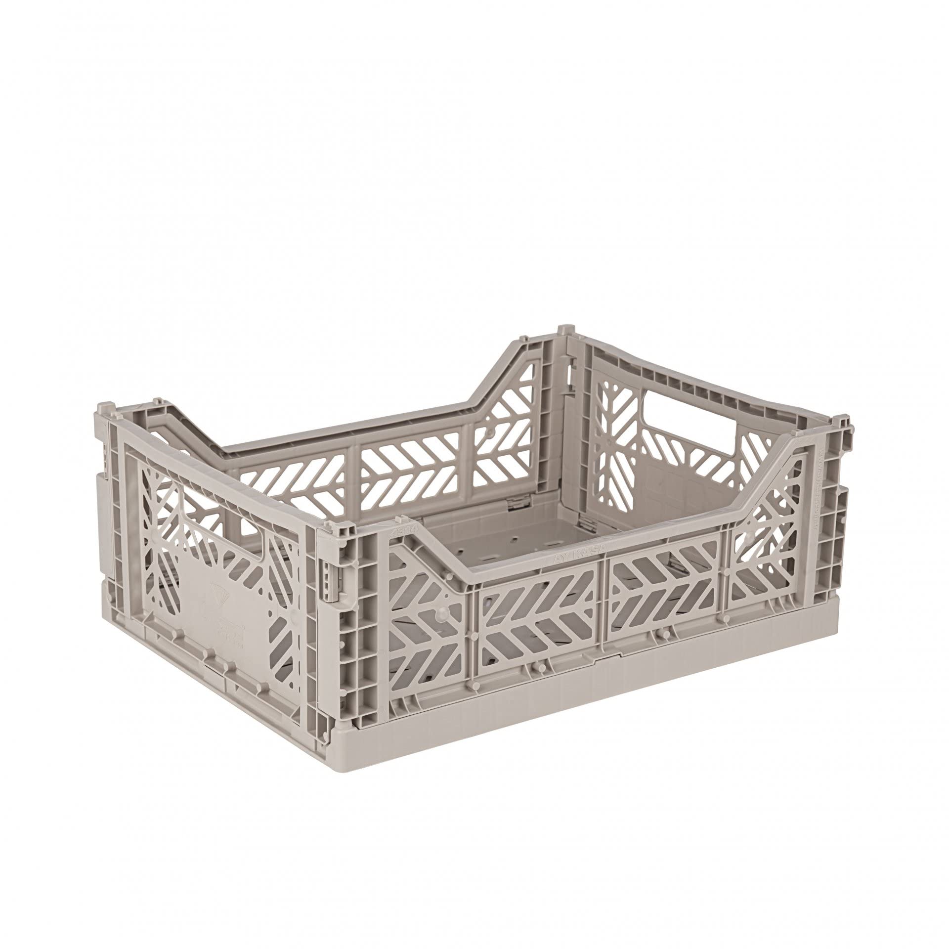 Aykasa Sand Folding Crate, Sturdy Folding Box, Plastic, Stackable, Midi (40 X 30 X 14 Cm)