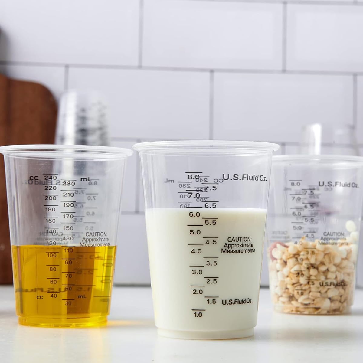 Kubek do mieszania z żywicy epoksydowej, kubek z miarką, do mieszania płynów, pigmentów, farb, 50 sztuk, 240 ml