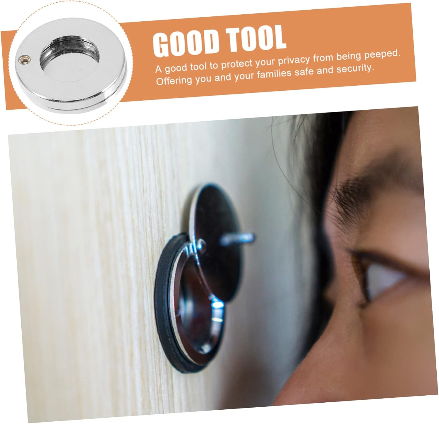 HOMSFOU 5pcs Home Office Door Covers Rotating View Angle Protector Privacy View Cover