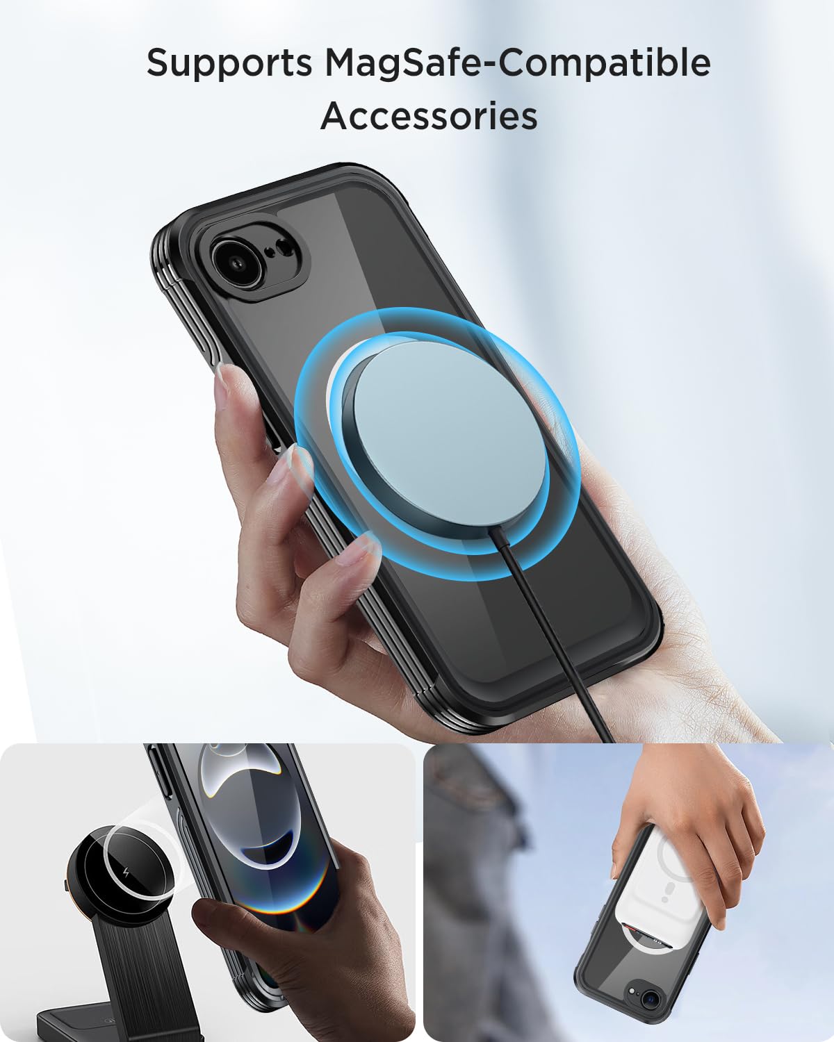 Amazon.co.jp: Miimall 対応 iPhone 16e ケース MagSafe対応 ガラス