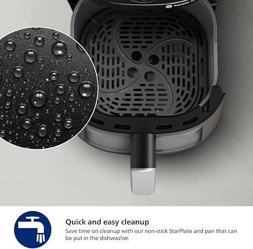 Miniatura 8 de Freidora de aire Philips Serie 2000 - Tecnología RapidAir, 13 formas de cocinar, capacidad de 4.4QT, comidas más saludables hasta un 90% menos de