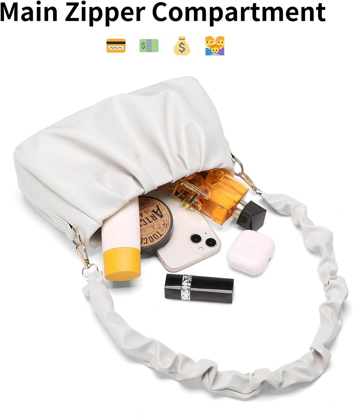 SENDEFN Shoulder Bags for Women Soft Small Clutch Ppurse Crossbody Purses for Women Trendy Hobo Tote Handbag for Ladies - Image 3