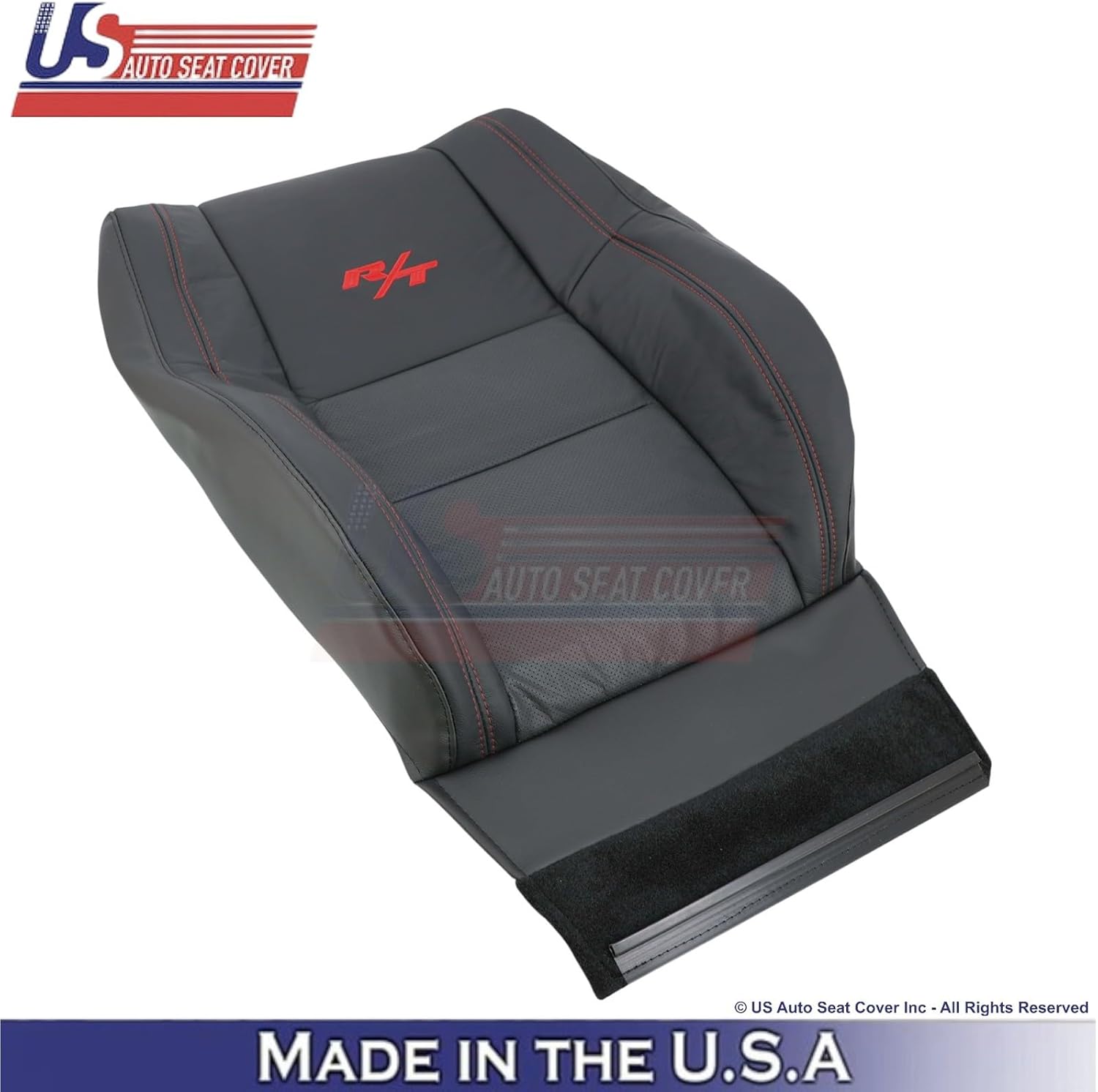 US Auto Seat Cover 2014-2025 fits Dodge Durango RT Genuine Leather Replacement Seat Covers Black