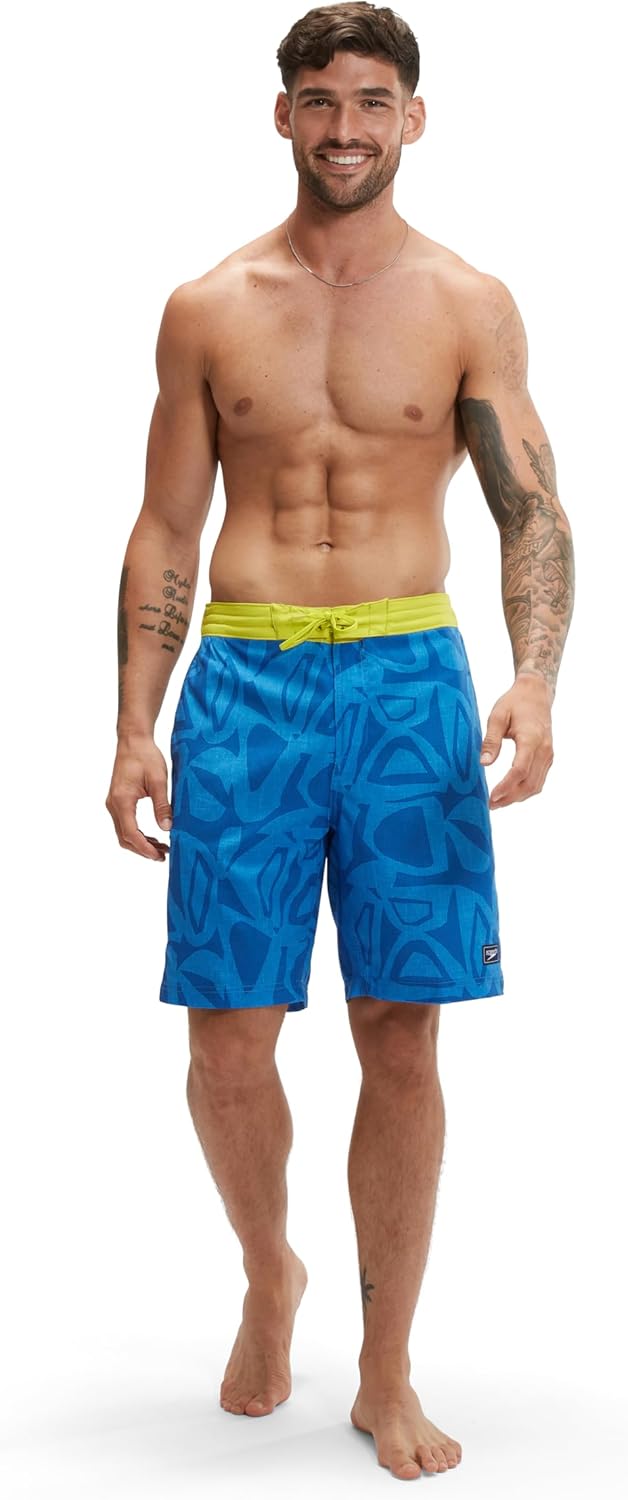Speedo Men's Swim Trunk Knee Length Boardshort Bondi Printed