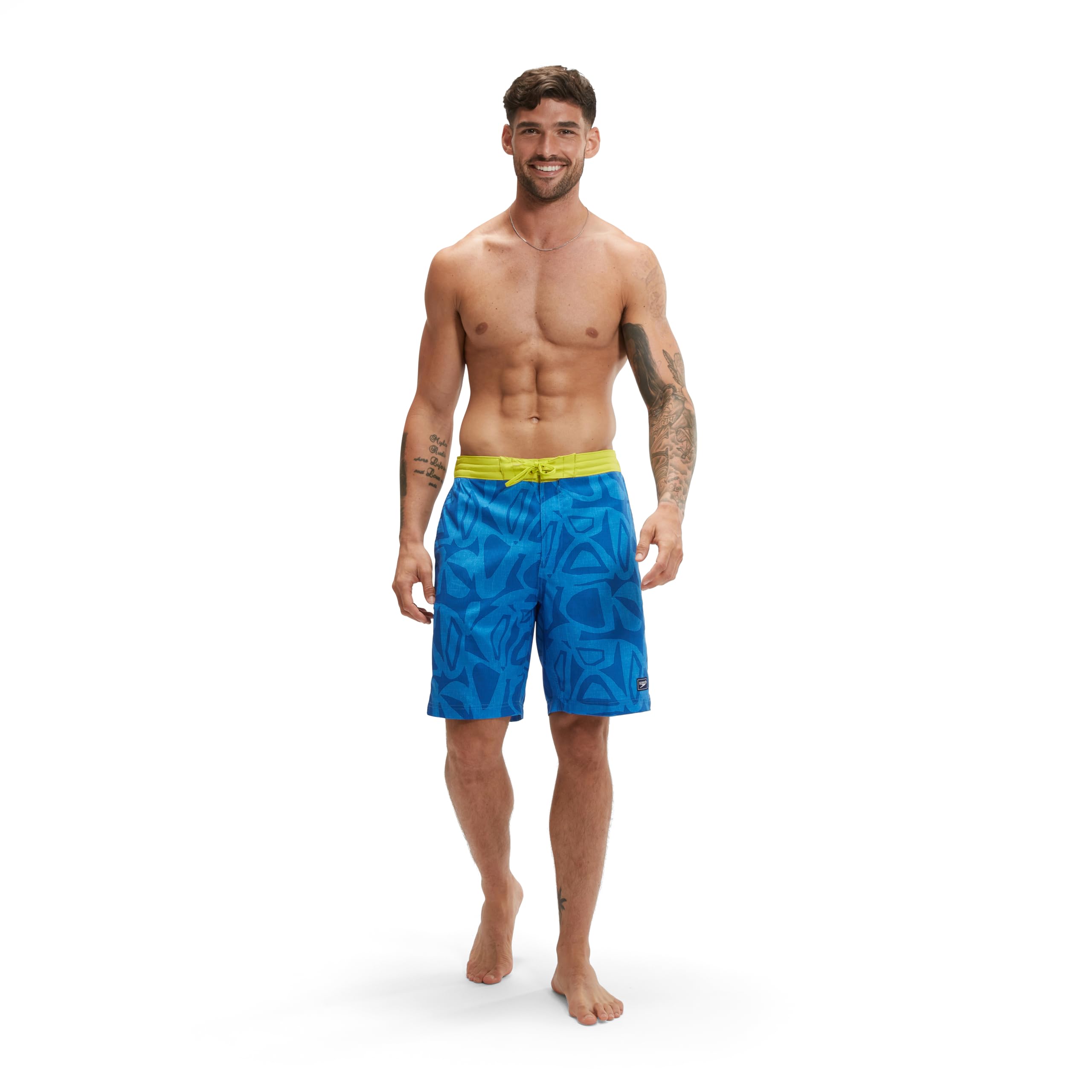 Speedo Swim Trunk Herren-Badeanzug mit Knee, Länge Boardshorts, Bondi-Druck, 1 Stück