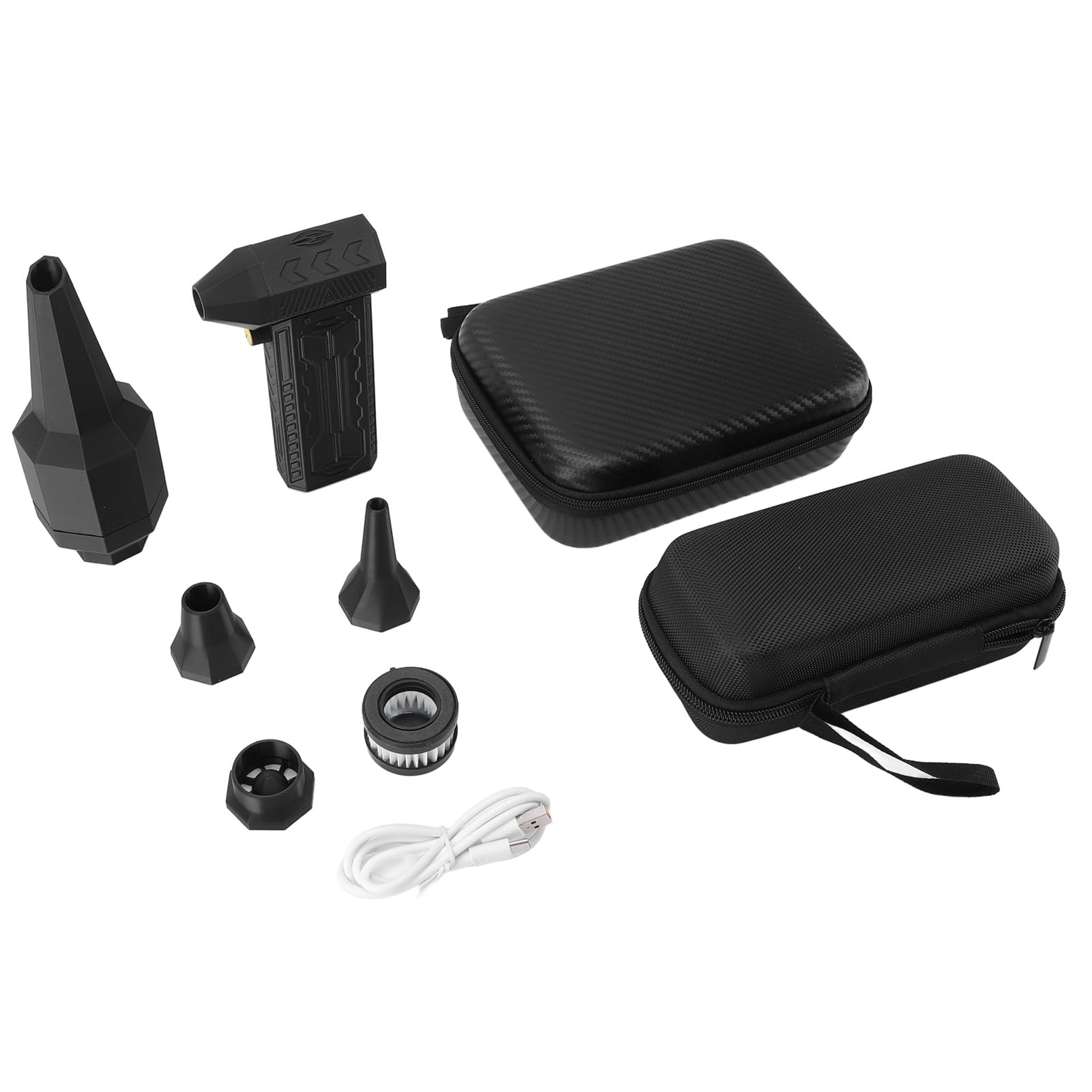 Plumero de Aire eléctrico 130000RPM Potente Turbofan USB Recargable Mini Jet Dry Blower con Boquilla magnética para el Teclado del Coche doméstico