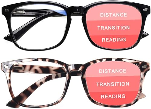SIGVAN Progressive Multifocal Computer Glasses Women Men Blue Light Blocking Reading Glasses Spring Hinge Readers