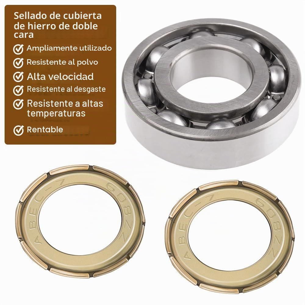 608ZZ Rodamientos de Bolas 8x22x7 mm Acero al Carbono Cojinetes para Monopatines Scooters Patines en línea