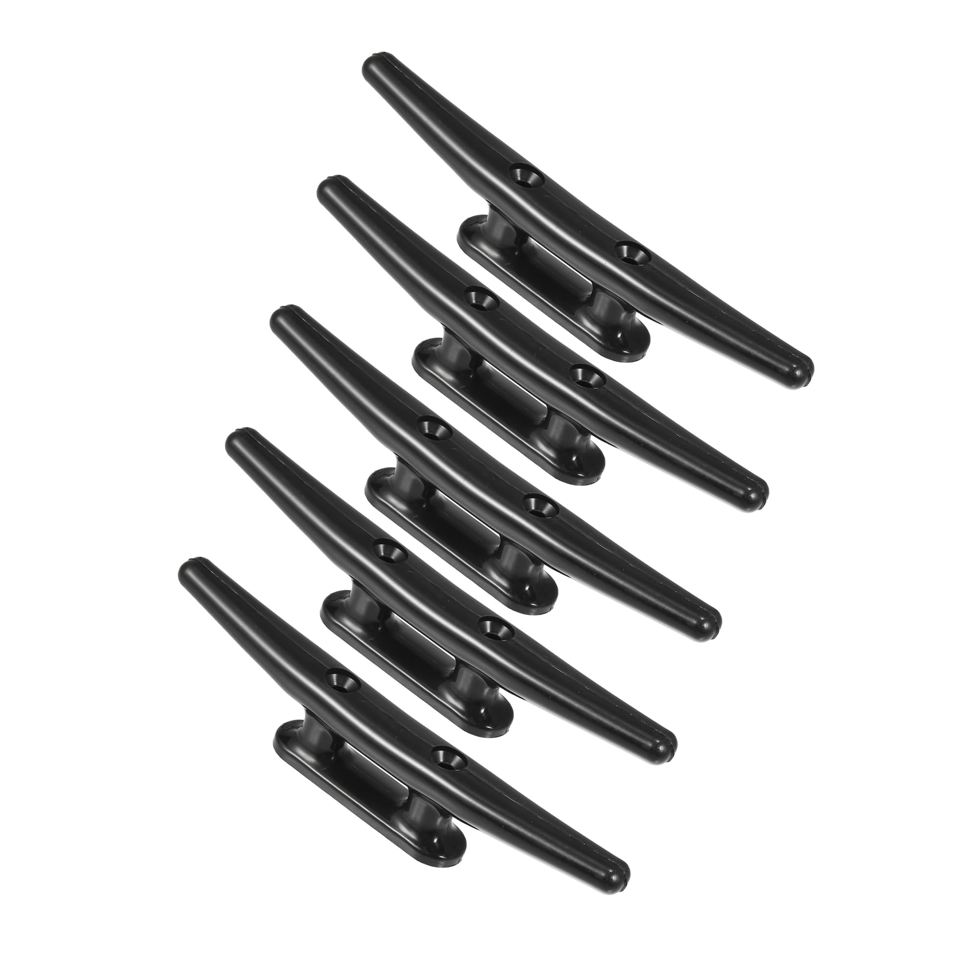Motoforti 5pcs 8'' Plastic Boat Cleat Rope Cleat Boat Dock Cleats for Kayak Durable Material Item Replacement Long-lasting