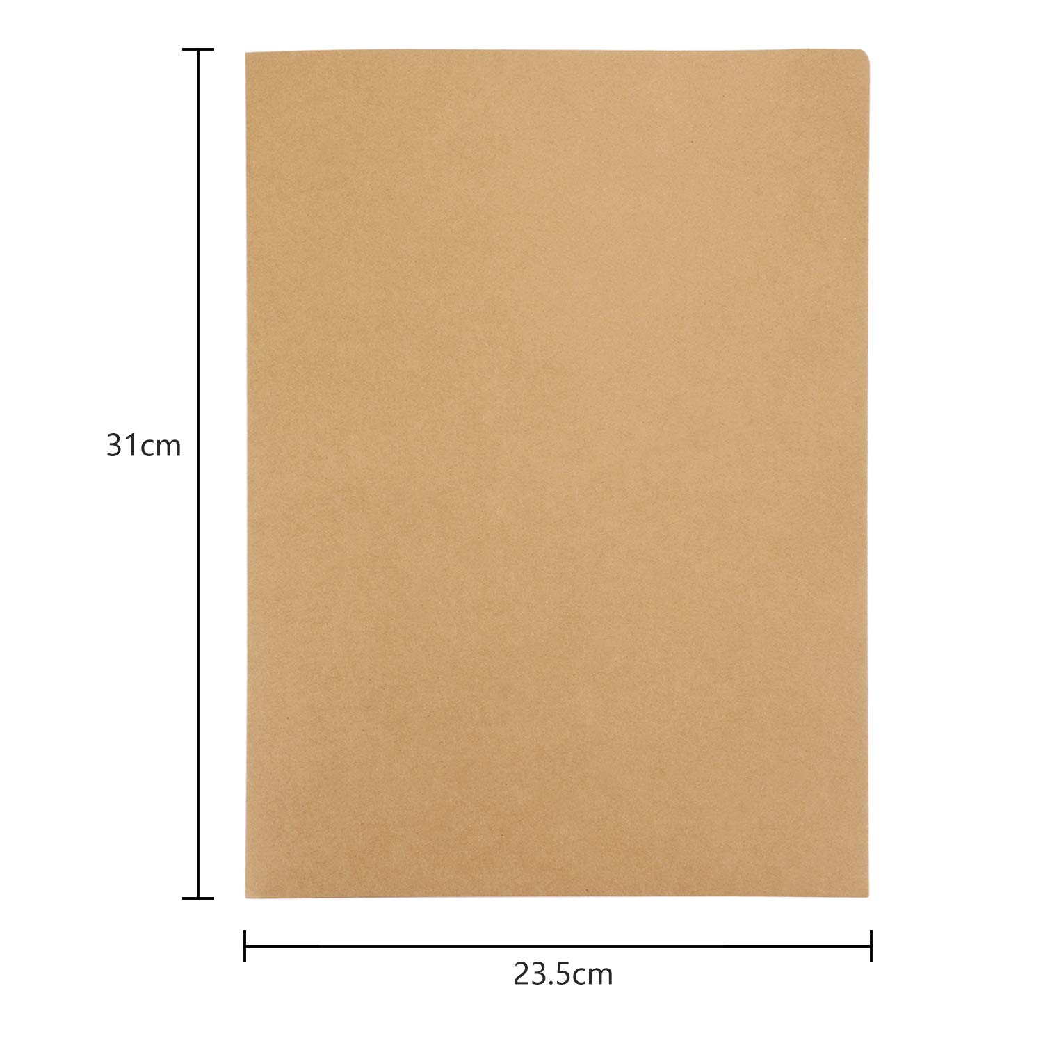 Lot de 10 Chemises Cartonnées avec Rabat à Deux pochettes A4 Dossier de Fichiers à Insertion en Papier Kraft Chemise de Protège-Certificat Diplôme Discours Contrat Commercial pour Bureau Scolaire