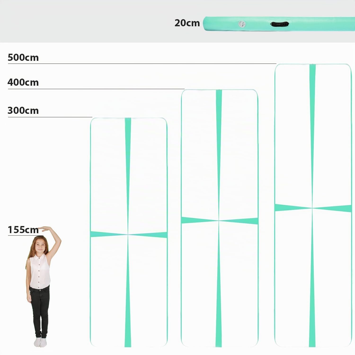 CCLIFE Tapis de Gymnastique Gonflable Avec Pompe à Air électrique Gonflage Rapideair Gymnastique Tapis Adapté Pour le fitness le yoga l'entraînement