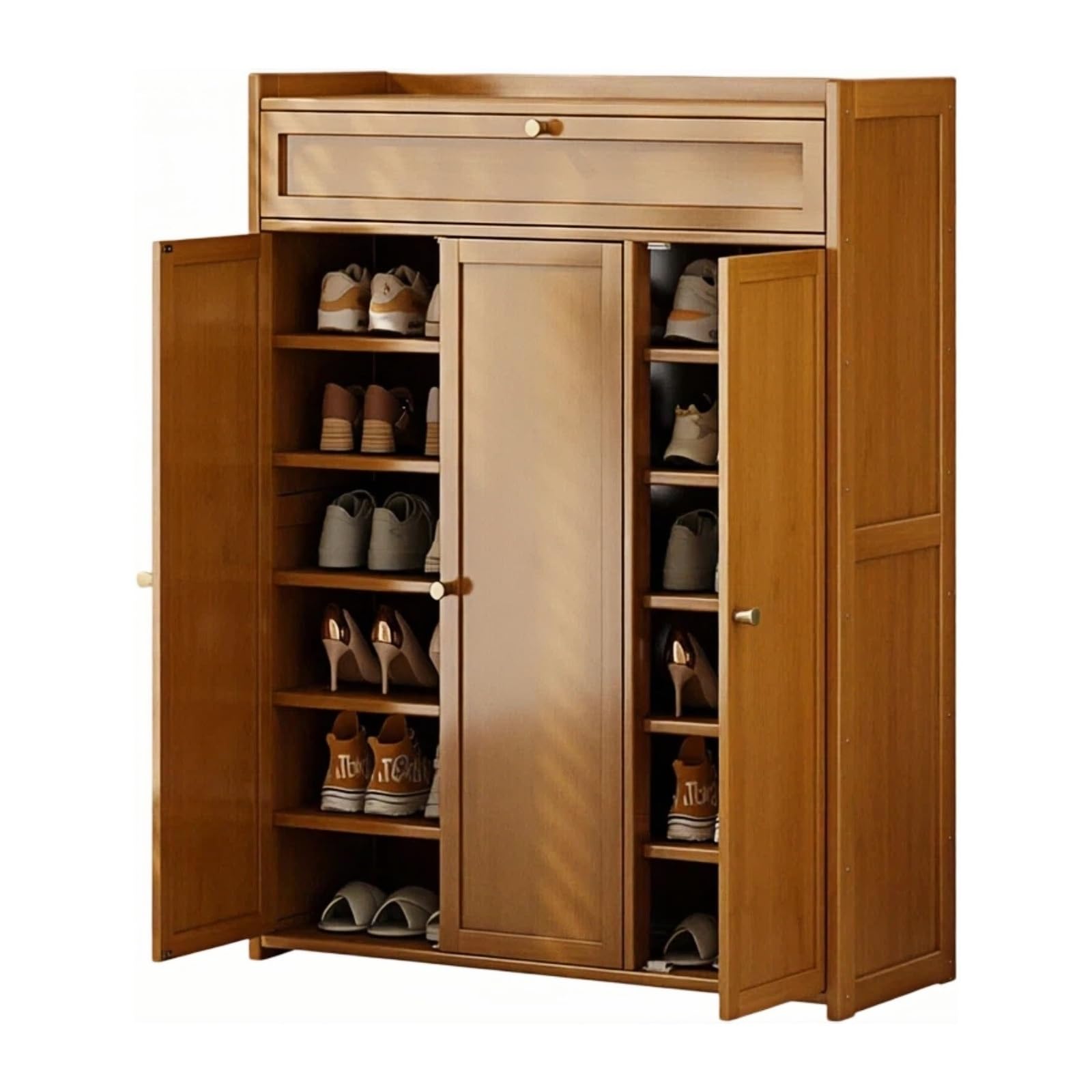 XUJUAN-0227 Shoe Cabinet Shoe Rack Household Entryway Cabinet Storage Shelf Indoor Hallway(Medium)