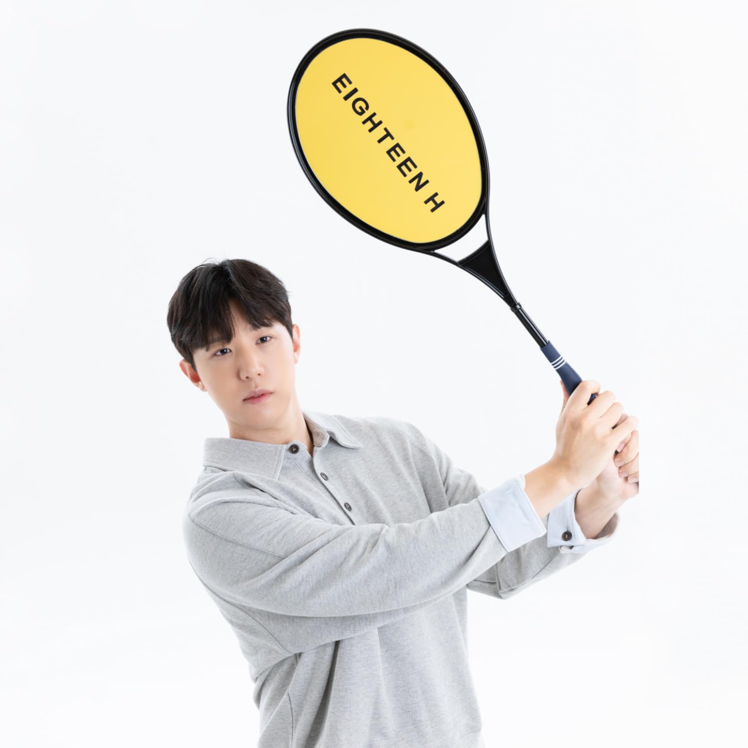 EIGHTEEN H Distance Racket Golf Swing Trainer Racket-Shaped Square Alignment Stick Lightweight Training Aid for Indoor Practice Equipment