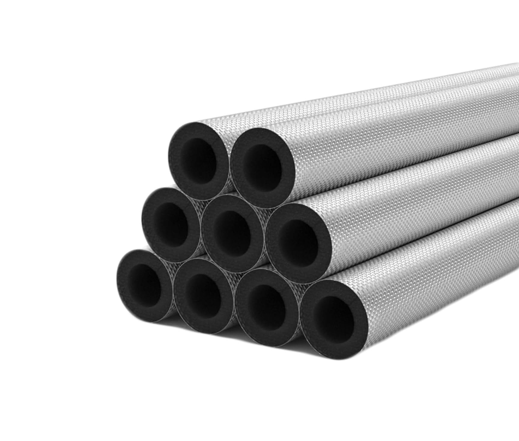 Samoprzylepna rura z pianki izolacyjnej z folii aluminiowej - rura z pianki polietylenowej - 1 opakowanie (wiele identyfikatorów) (ID 1-1/4 "xT 1,9 cm)