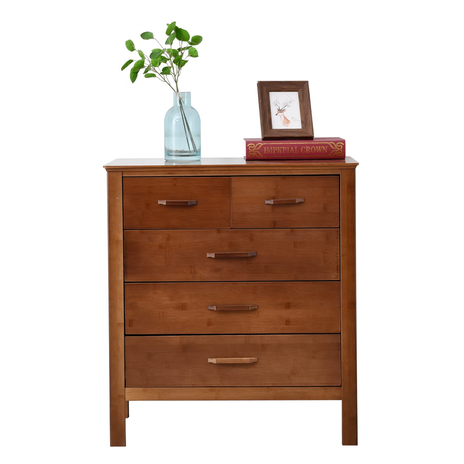 Photo 1 of ***USED - LIKELY MISSING PARTS - UNABLE TO LOCATE INSTRUCTIONS***
SOBIBO Bamboo 4-Drawer Chest, Dresser Chest with Drawers, Ideal for Bedroom
