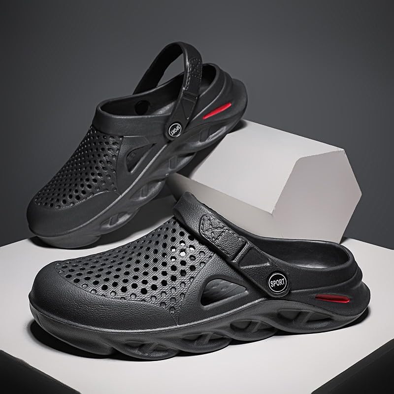 Image of SECHRITE Clogs for Men Slip on Rubber Clogs Summer Water Shoes Gardening Shoes