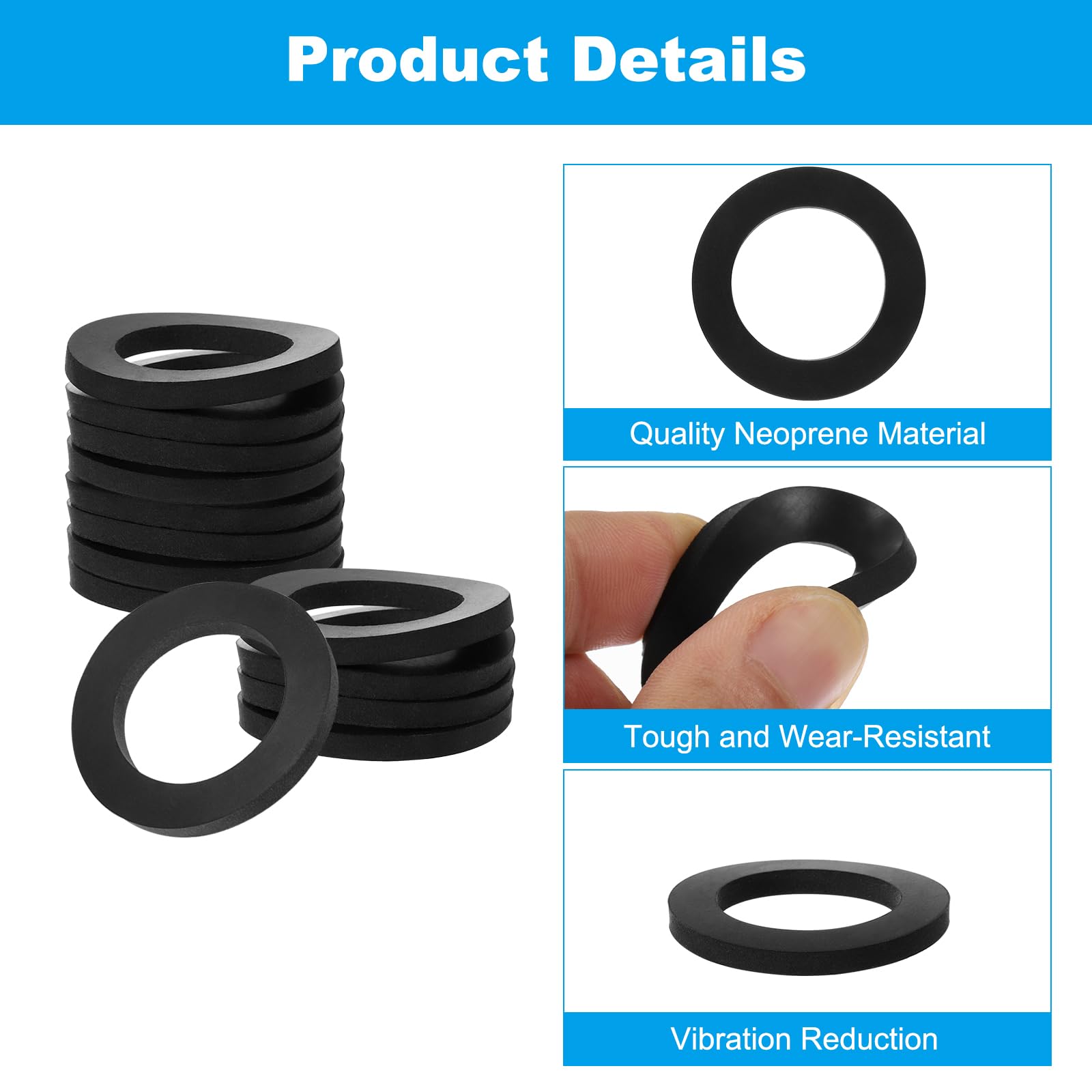 PATIKIL Flat Rubber Washers - Image 4