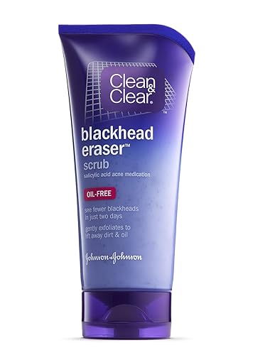 Miniatura 1 de Clean & Clear Borrador de puntos negros exfoliante facial con 2% ácido salicílico para el acné, exfoliante facial diario sin aceite para el cuidado