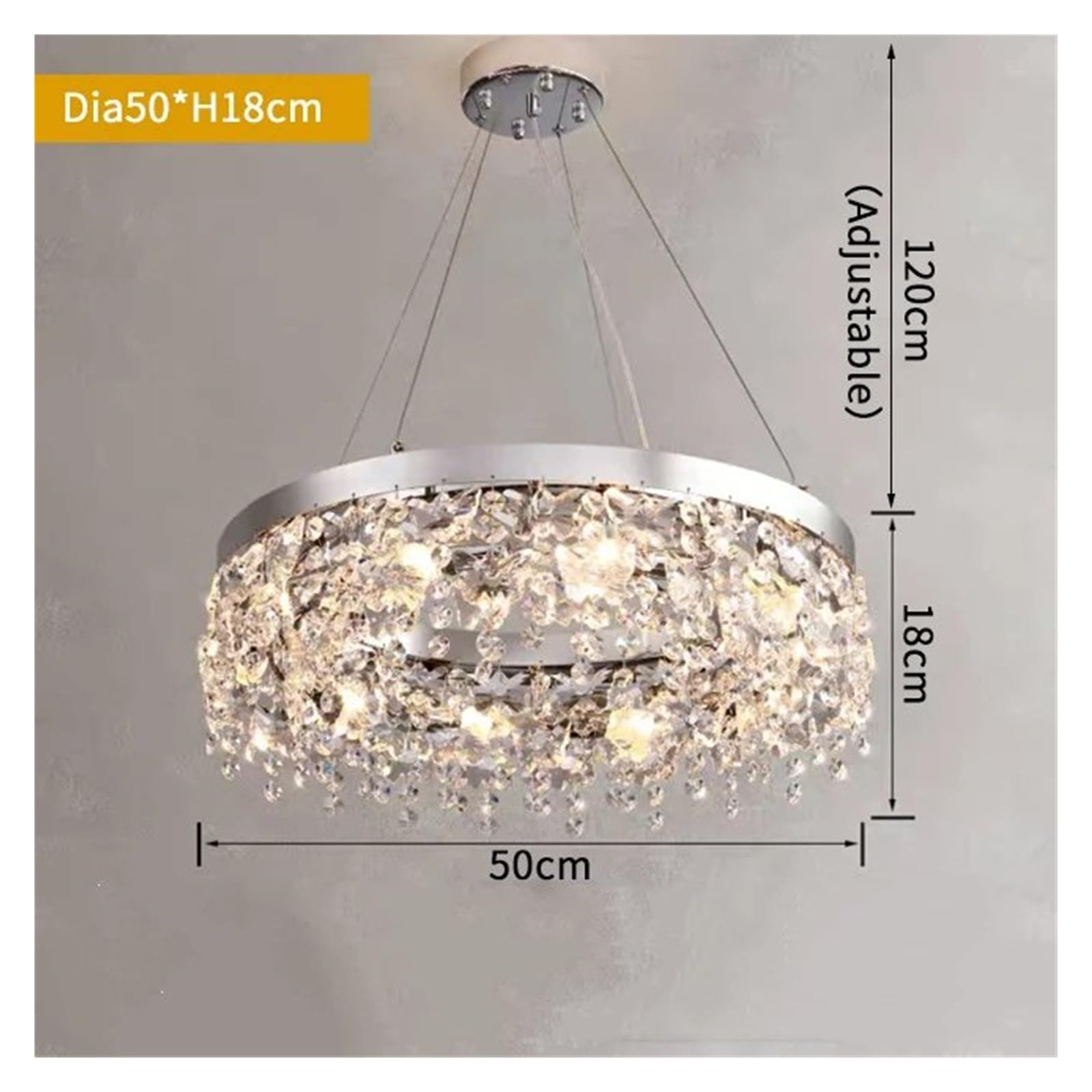 Modern Butterfly Chandelier Indoor Lighting Living Room Dining Room Gold LED Crystal Chandelier