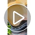 Air Fryer Paper Liners: 125Pcs Parchment Paper, Air Fryer Liner Disposable, Oilproof Waterproof Airfryer Basket Liner Square (6.5inch)