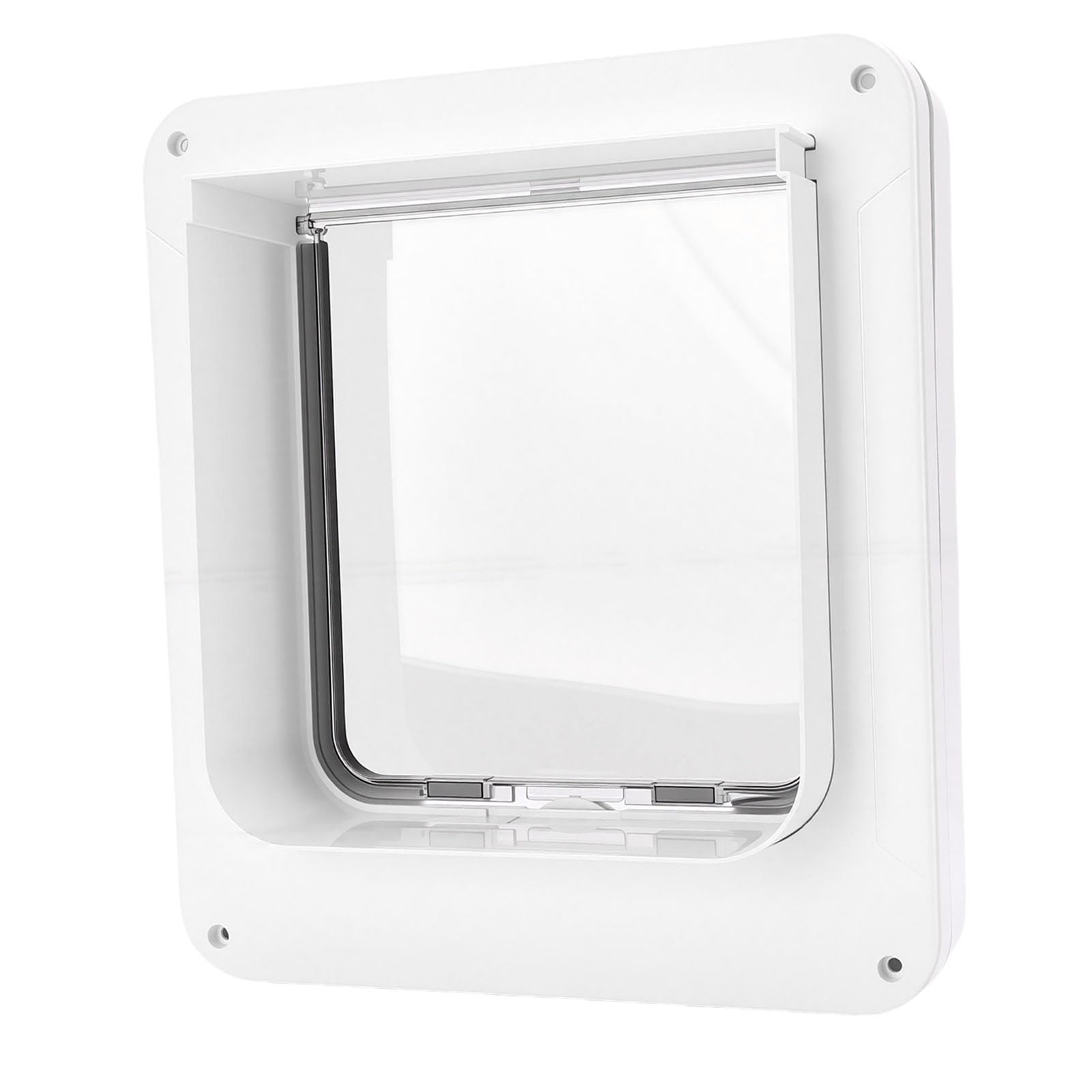 banapoy Puerta Inteligente para Gatos para Interior y Exterior, Collar de Puerta para Gatos con Apertura Automática Activado con 2 Llaves con Sensor de Collar, Control Remoto, para Mascotas con Solapa