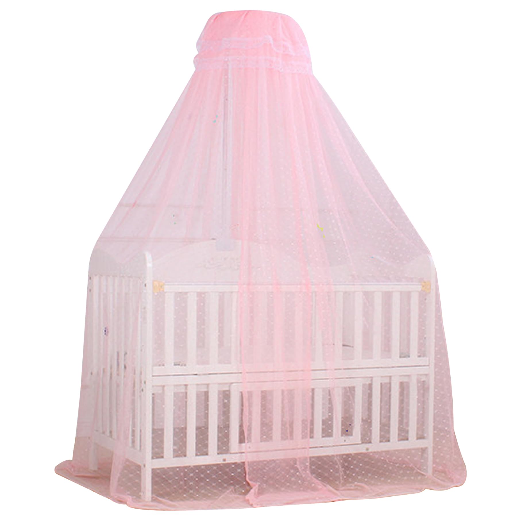 Cuna de cuna, dosel de cama de altura ajustable de 2x5.5m con malla encriptada, carpa de red para bebés, red de cortina de cúpula colgante transpirable para un dormitorio para niños pequeños