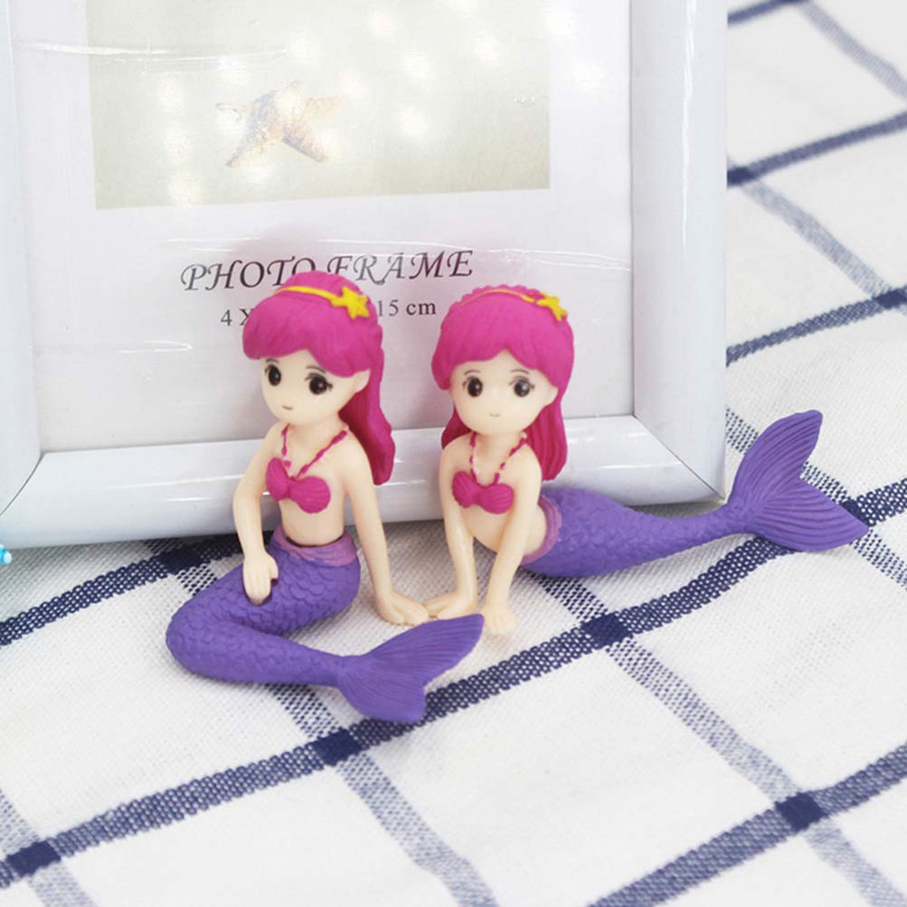 12 Pièces Statue De Sirène Poupée De Fée Jouets De Natation Sirène