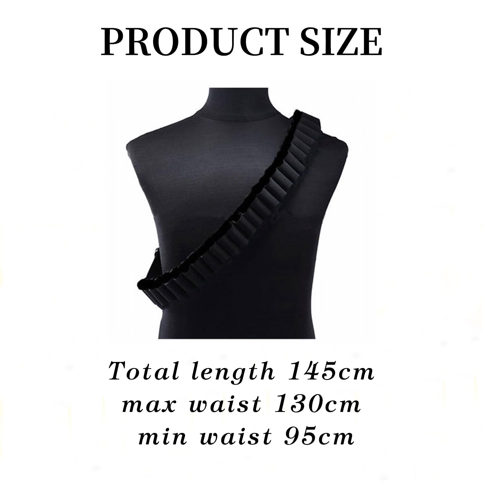 Cartuccera Cintura per Cartucce Knocker, Cintura per Cartucce da Caccia con 27 Fori, Cintura per Cartucce in Nylon, Cintura per Cartucce Regolabile Lunga 145 cm, Bandoliera per Calibro 12GA