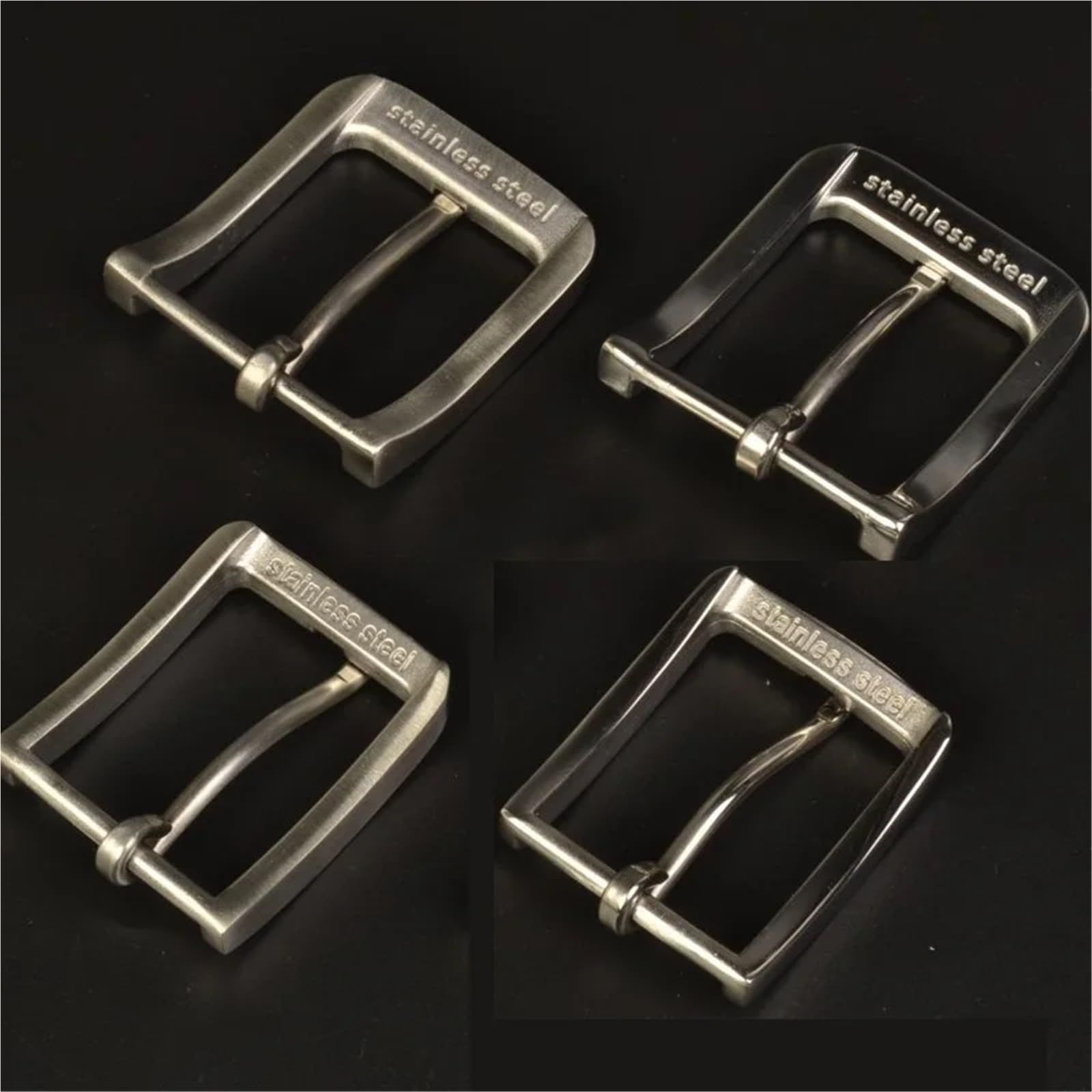 Hebilla de cinturón acero inoxidable hecha a mano, 10 Uds., 35mm, 40mm ancho, hebillas Metal sólido para Cinturón