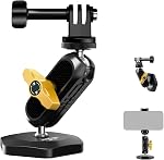 NEEWER 3" Suction Cup Support de caméra avec tête de balle bras magique, 1/4" ARRI Trous, Mont de voiture à libération rapide avec support téléphonique & Adaptateur Cam Action Compatible avec iPhone DJI Insta360, CA104