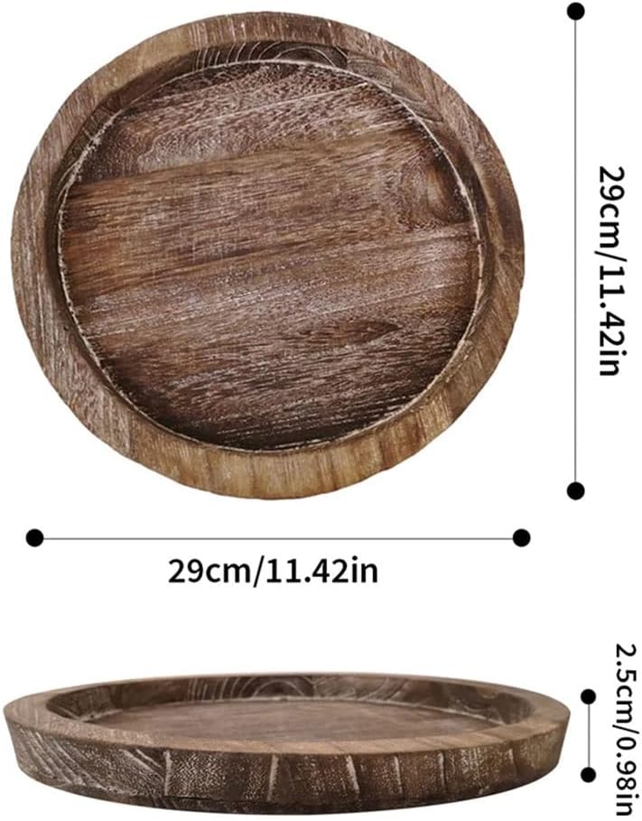 FMURY Tray Candle Holder for Farmhouse Dinning Table Kitchen Countertop Coffee Table Organizer Home Decor Wedding(29 * 29 * 2.5CM)