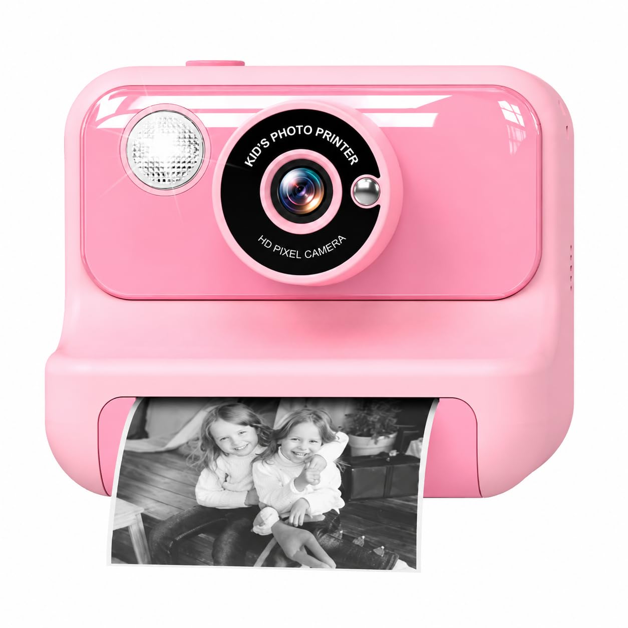 Kids Camera Instant Print, Christmas Birthday Gifts for Kids Age 3-8, Child Digital Camera with 1080P Videos, Toddler Portable Travel Toy for 3 4 5 6 7 8 Year Old Boys Girls-Pink