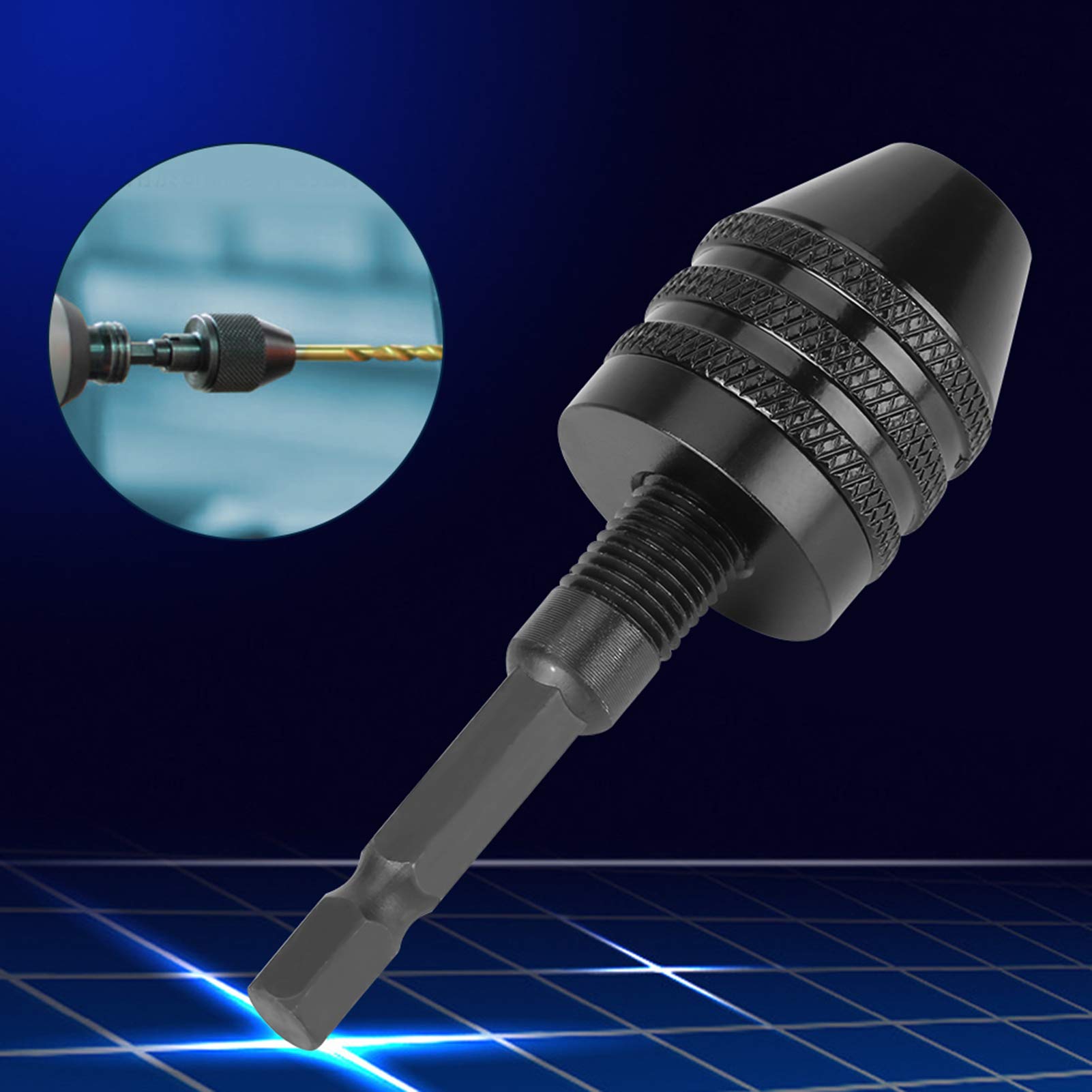 Convertitore Mandrino Autoserrante Per Avvitatore - Adattatore Da 1/4" A 0,3-8 Mm, Senza Chiave - Foto 2