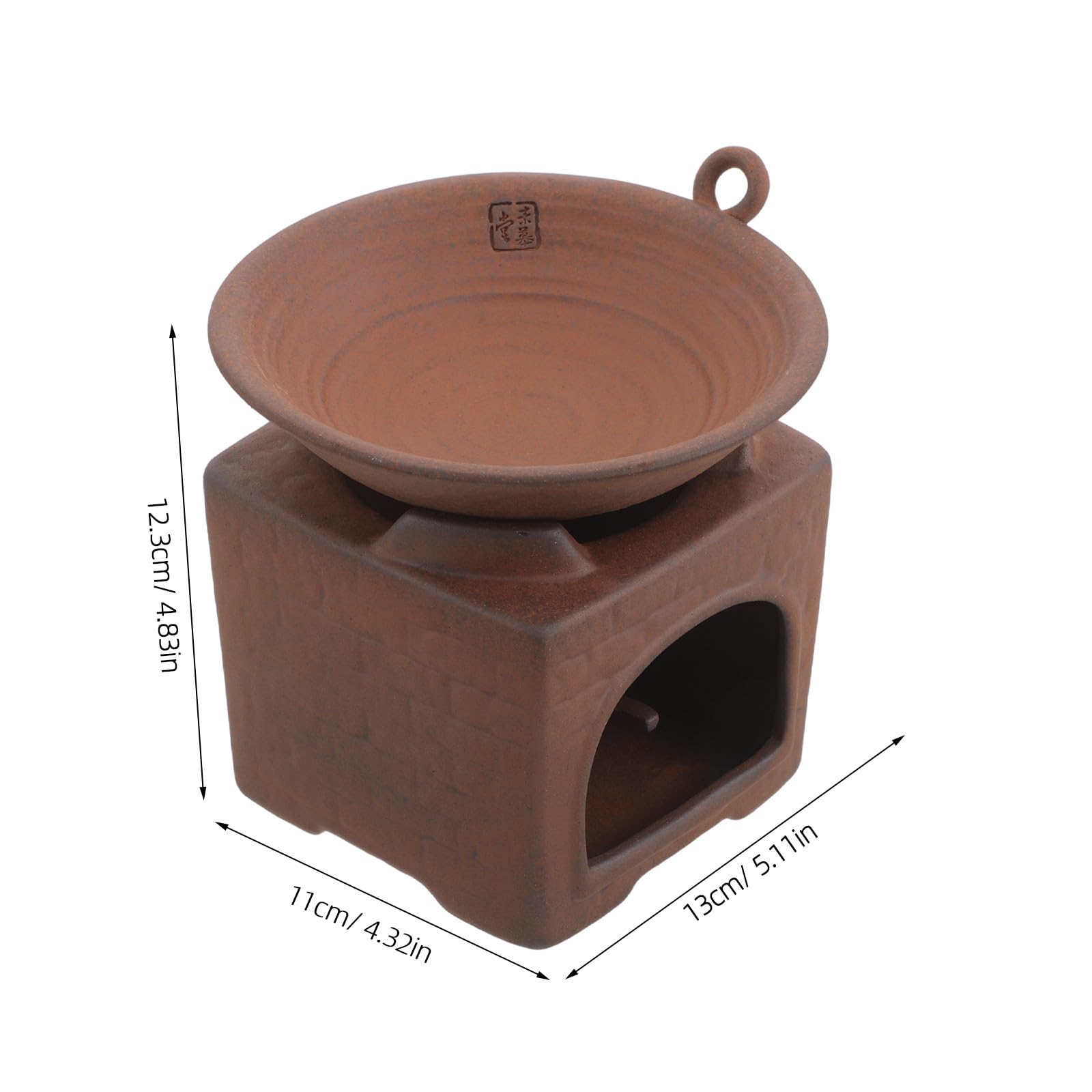 DECHOUS Calentador de Té de Arcilla para Tetera Tostador de Té Base Estilo Japonés Control Preciso de Temperatura Hecho a Mano y Tetera Restaurante