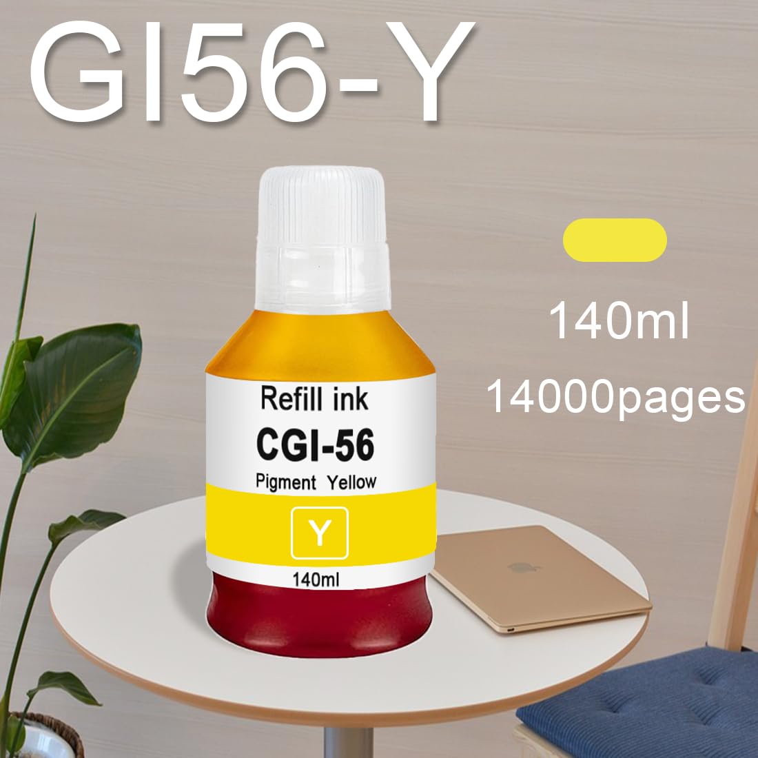 Doree Lot de 5 Bouteilles d’Encre GI-56 Compatibles avec Canon MAXIFY